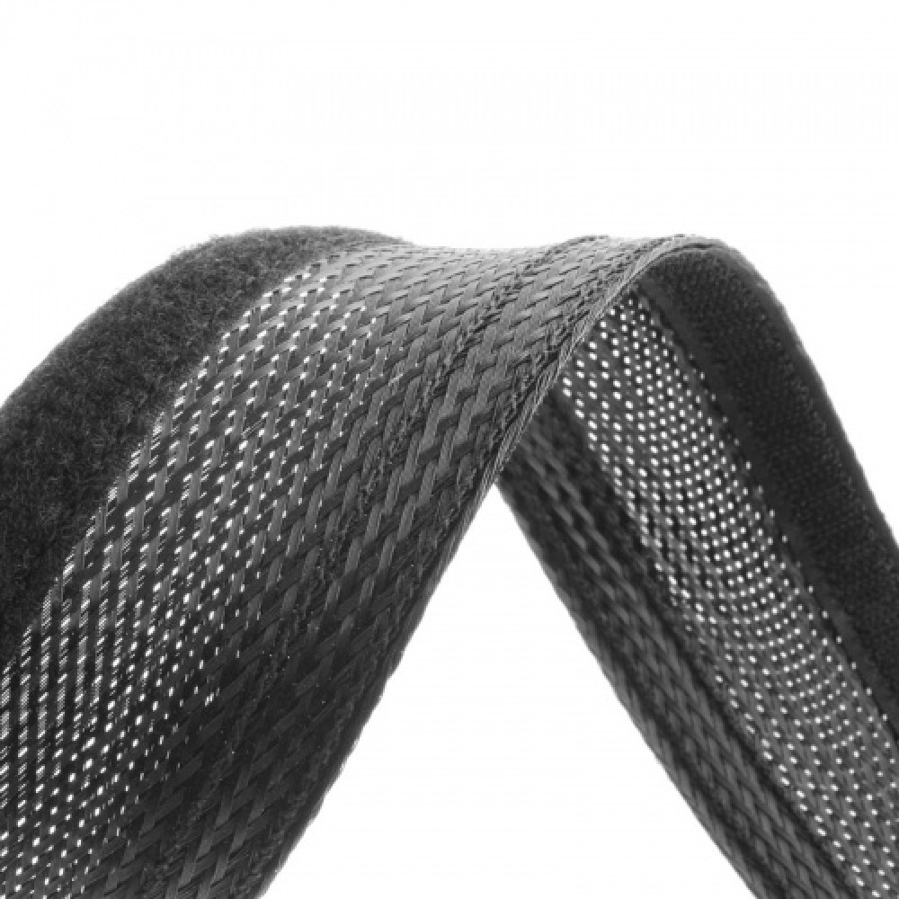 RSeat Europe SimracingVelcro Braided Cable Flexo Wrap 18 to 31mm - 1 meter  - BlackRigs and cockpits for direct drive wheels